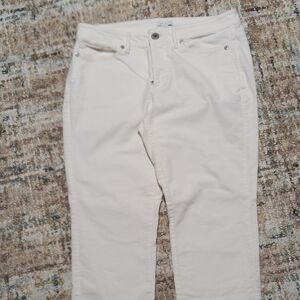 J. Jill Cream Corduroy Straight-Leg Jeans